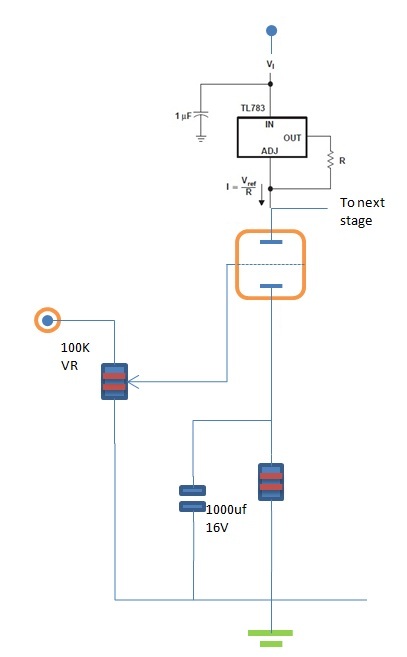 Line stage with constant current source