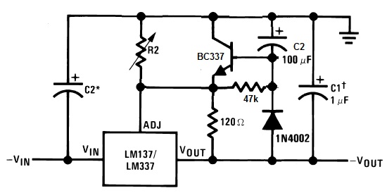 LM337 Soft Start