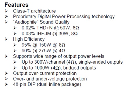 TA3020 Specifications